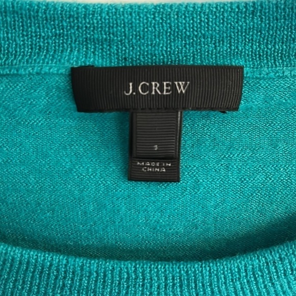 J. Crew Tippi Merino Teal Wool Sweater Size Small EUC - Picture 3 of 10